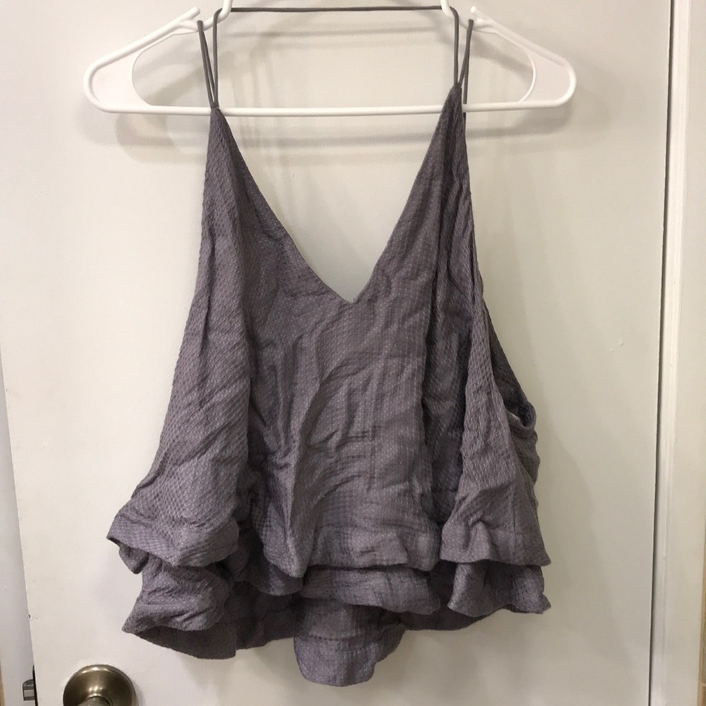 Free People Ruffle Crop Tank